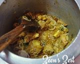 A picture of step 3 of Khada Masala Gosht with Yellow Chilli Powder.