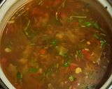A picture of step 7 of Hot and sour veg soup.