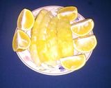 A picture of step 1 of Orange pineapple juice.