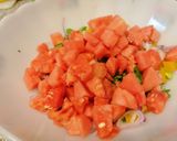 Foto del passaggio 4 della ricetta Insalata di cocomero e pecorino