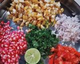 A picture of step 1 of Yellow Kharek Chaat.