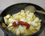 A picture of step 3 of Instant Totapuri Sweet Pickle (kachi Keri nu Vaghariyu).