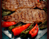 Foto del paso 2 de la receta: Entrecot a la parrilla con pimientos