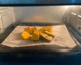 A picture of step 4 of Herb roasted Kabocha squash.