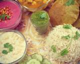 Punjabi Thali / Choley Puri, Boondi Raita, Beetroot Raita, Rice recipe step 7 photo