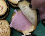 Foto del paso 1 de la receta: Bocaditos de berenjenas jamón y queso en freidora de aire. Una delicia fácil, económica y rendidora