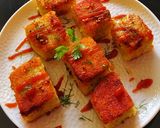 A picture of step 4 of Leftover Rice Dhokla.