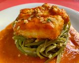 Foto del paso 5 de la receta Bacalao con tomate y espaguetis de judías verdes