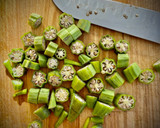 Foto del paso 1 de la receta: Saquitos de bhindi bhaji con un toque ahumado