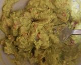 A picture of step 2 of My Guacamole Dip. With some crusty Tiger Bread 😊.