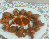 A picture of step 5 of Lollipops with schezwan sauce.