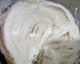 A picture of step 1 of Haladi Patra Pitha/Turmeric Leaves covered Cakes.