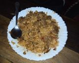 A picture of step 8 of Pumpkin rice #authormarathon #myuniquericerecipecontest.