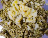 A picture of step 3 of Broccoli tikki (patties).