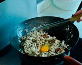 A picture of step 5 of How to Make 'Kao Pad Kana Chai' (Fried Rice with Preserved Mustard Greens) by Chada – Featuring Preserved Mustard Greens Slow-Cooked for 6 Hours as a Premium Ingredient.