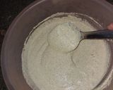 A picture of step 2 of Pearl millet and hours gram dal dosa .