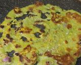 A picture of step 1 of Drumstick leaves healthy Adai Dosa (with full protein dals and idli rice with tomato chutney).