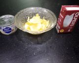 A picture of step 1 of Creamy Mango shake.