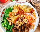 Hình bước làm 5 của món Bún chả giò thịt bò xào