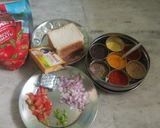 A picture of step 1 of Cheese masala fried bread.