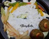 A picture of step 5 of Veg Paneer Shashlik Sizzler.