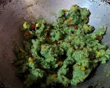 A picture of step 5 of Palak Upma.
