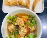 Hình bước làm 2 của món Tempeh sốt vang thuần chay