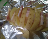 Foto del paso 2 de la receta: Patatas Hasselback al horno, rellenas de bacon y queso