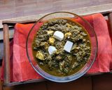 A picture of step 7 of Palak paneer.