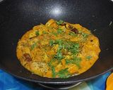 A picture of step 8 of Soya Chaap Masala.