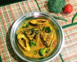A picture of step 6 of Broccoli Fish Curry.