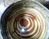 A picture of step 4 of Zebra cake.