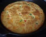 A picture of step 5 of Sunshine's jalapeno sharp cheddar cheese cornbread.