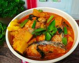 Foto langkah ke 5 dari resep Pindang Pegagan Ikan Tenggiri.