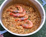 Foto del paso 10 de la receta: Arroz meloso de calamar y gamba roja