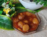 A picture of step 5 of Aloo bukharay ki chutney.