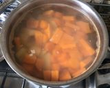 A picture of step 2 of Cottage pie with vegetable mash top and black cabbage.