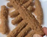 Foto del paso 10 de la receta: Churros saludables de copos de avena con canela y glicina 😋 al horno, sin azúcar, sin harina