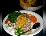 A picture of step 4 of Rice and beans wit palm oil nd pepper by s@lma ful@rny.