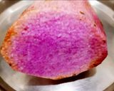 A picture of step 1 of Purple Sweet Potato Chips.