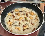 A picture of step 7 of Nei Choru (Ghee Rice).