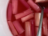 Poached rhubarb