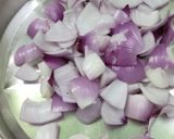 A picture of step 1 of Kadai paneer.