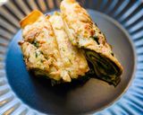 🌿 Spenótos - sajtos rakott palacsinta (sütőben pirítva) 🧀 recept fázis 4 fotója
