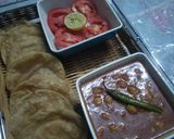 A picture of step 19 of Chickpea(Chole)curry and carom (ajwian) poori.