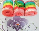 Foto langkah ke 10 dari resep Bolu Gulung Pelangi Mini.