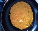 A picture of step 3 of Masala Chilla.