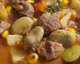 Foto del paso 7 de la receta: Cazuela de lomo, habas y aromáticas de la quinta. (Ragú)
