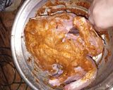 A picture of step 3 of Achari chicken broast.
