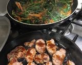 A picture of step 3 of Pork stir fry.